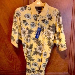 Floral Knit Polo Shirt